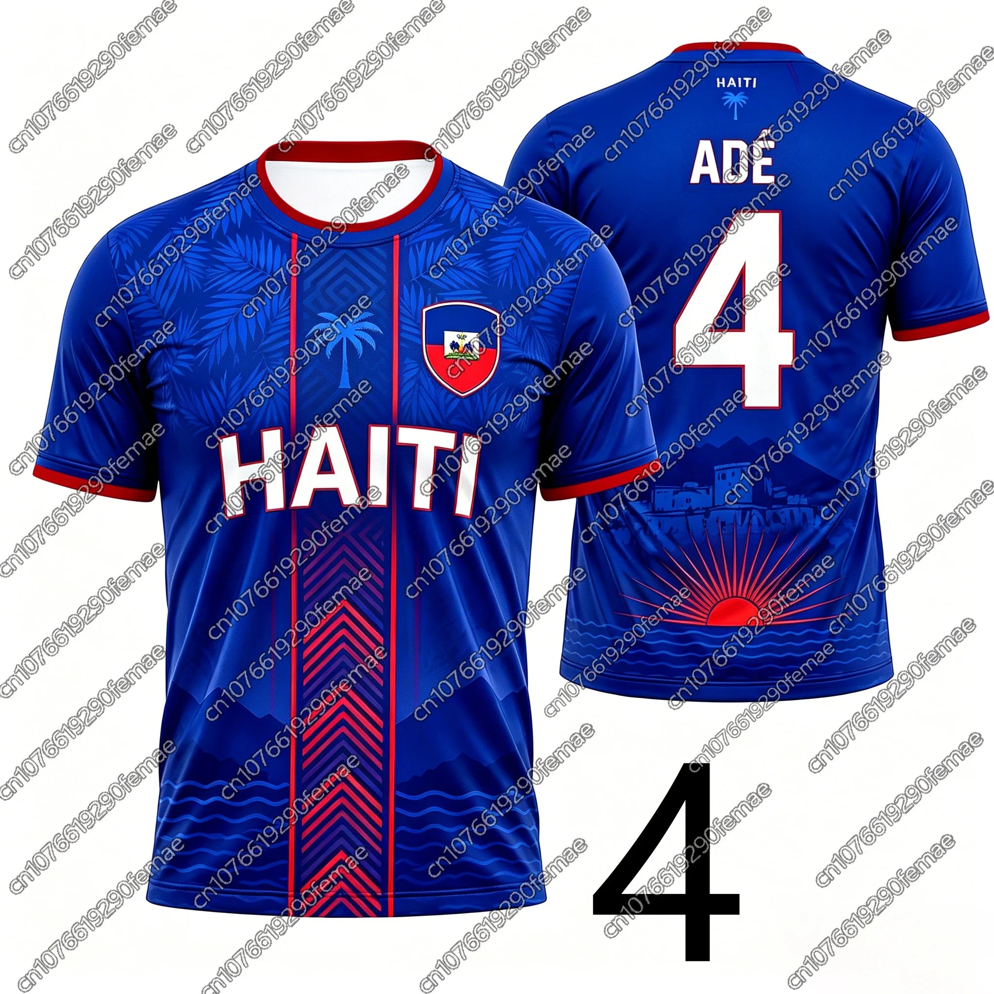 2026 Haiti Fans Sports T-Shirt Football Jersey Design Men Women Kids Hiking Top Daily Running Quick Dry Shirt Number Print
