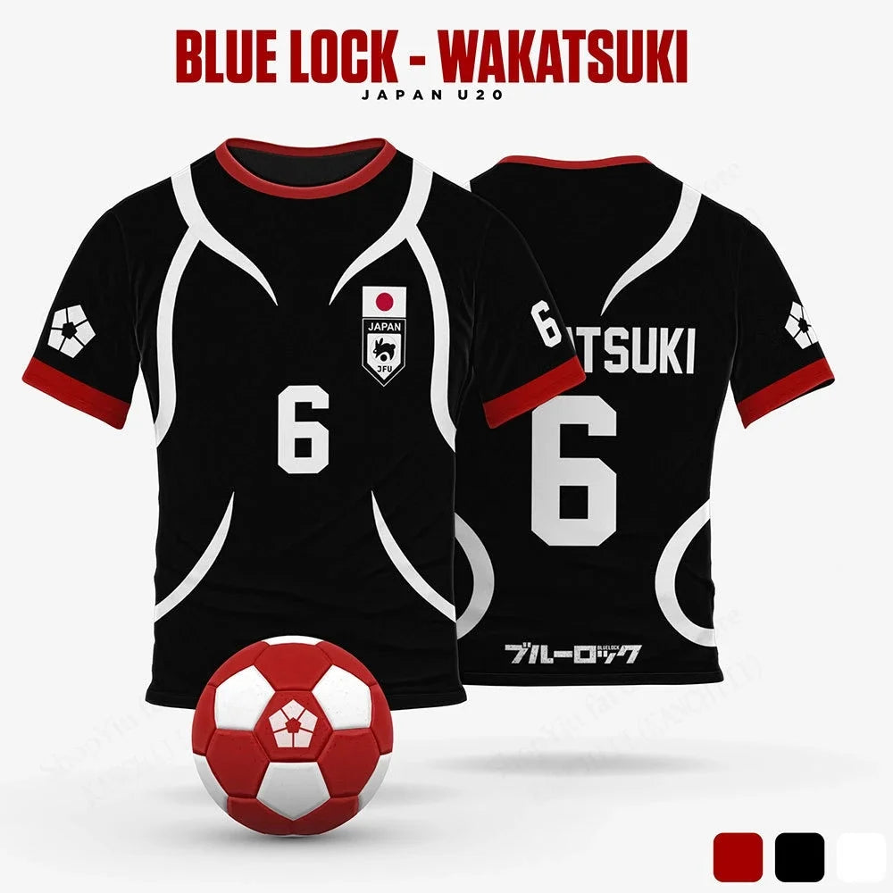 Mens Anime Jersey Blue Lock Sae Itoshi Role Playing 3d Print T-shirt Men Women Fashion Oversized Short Sleeve T shirt Breathable