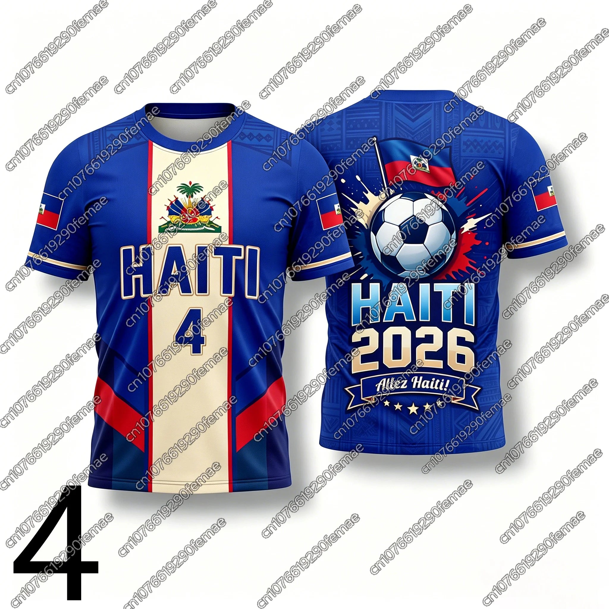 2026 Haiti Fans Sports T-Shirt Football Jersey Design Men Women Kids Hiking Top Daily Running Quick Dry Shirt Number Print
