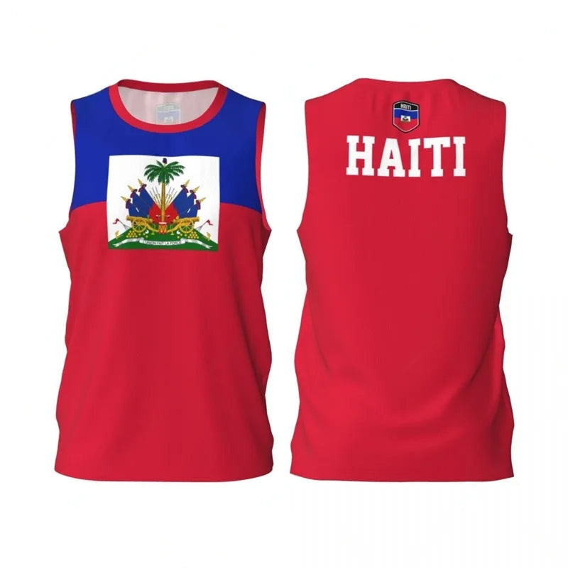 New Arrival 3D Printed Haiti Tank Top For Men Trendy 2025 Short Sleeves Tops Summer Streetwear T-shirt Oversized Tee Shirts