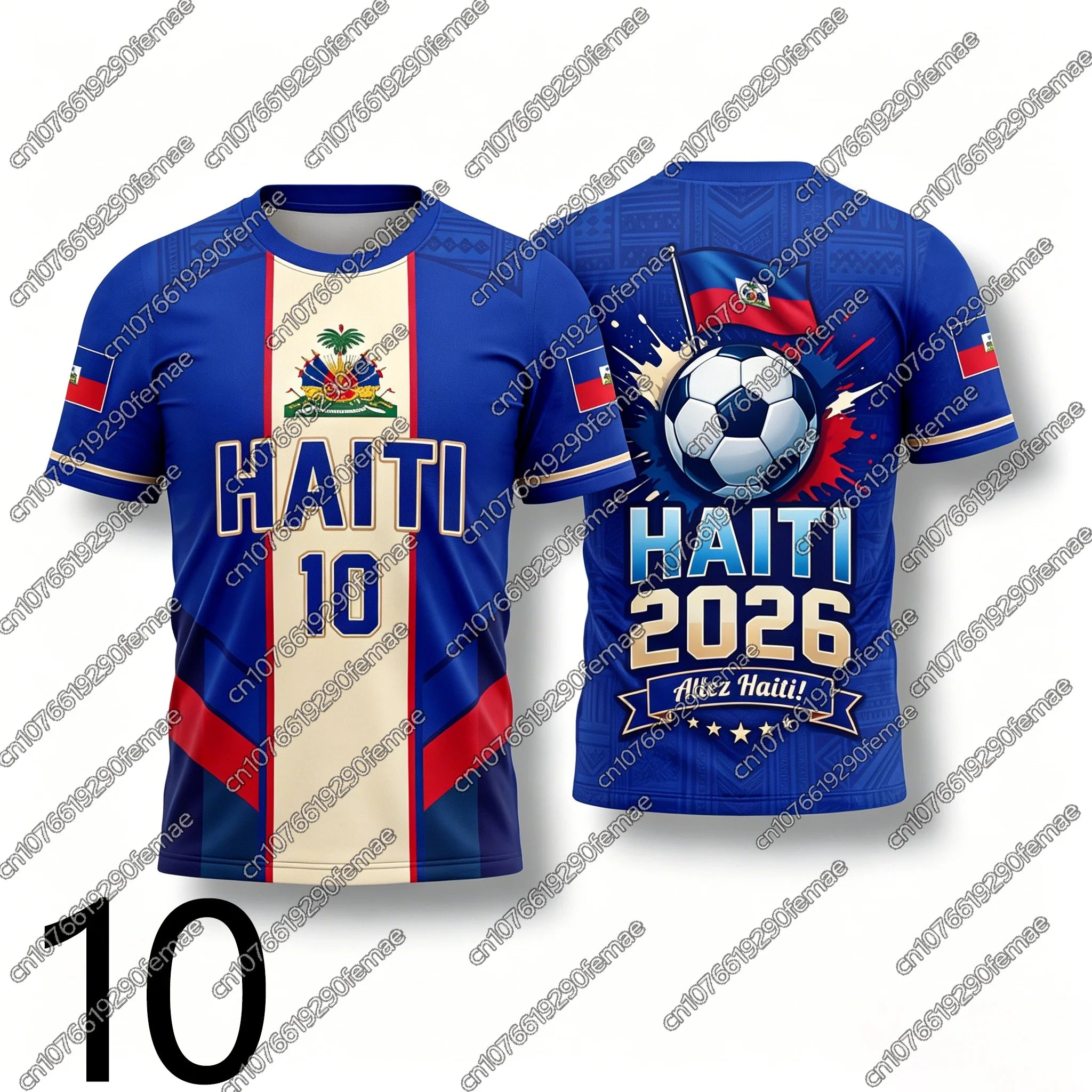 2026 Haiti Fans Sports T-Shirt Football Jersey Design Men Women Kids Hiking Top Daily Running Quick Dry Shirt Number Print