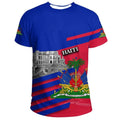 Haiti Flag Pattern T Shirt for Men Fashion Sports T-shirt Tops Summer Street 3D Printed Short Sleeves Casual Loose Tee Shirts