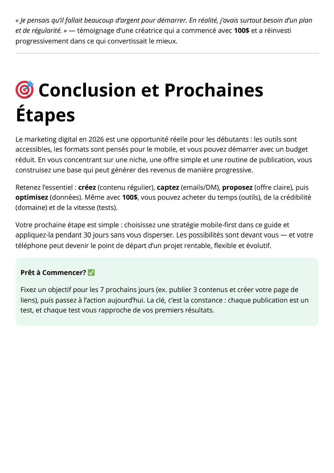 Marketing digital pour les débutants