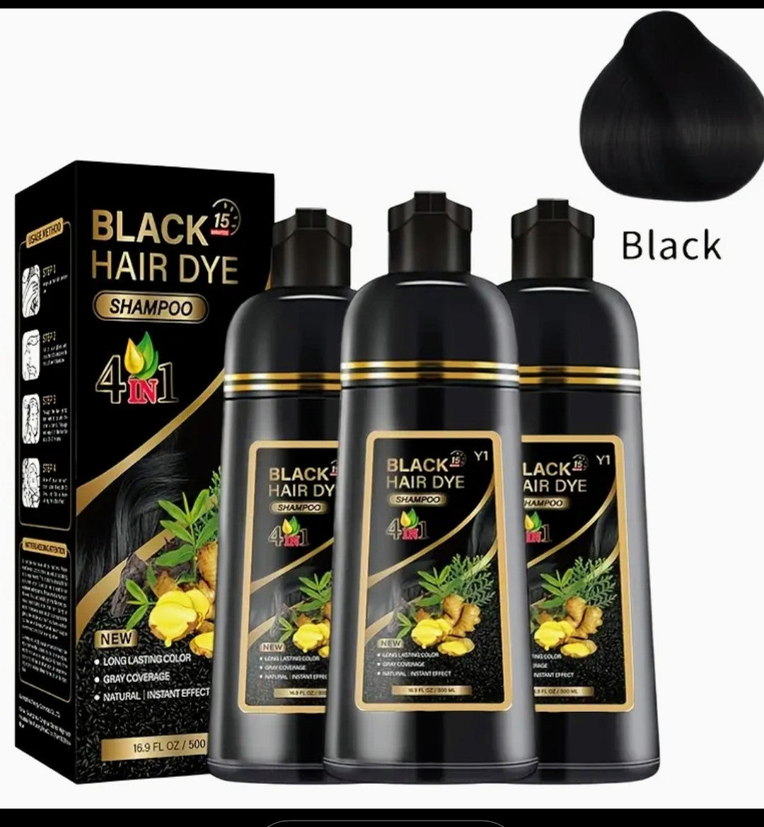 Shampoing Colorant 4 en 1 – Anti-Cheveux Gris aux Ingrédients Naturels