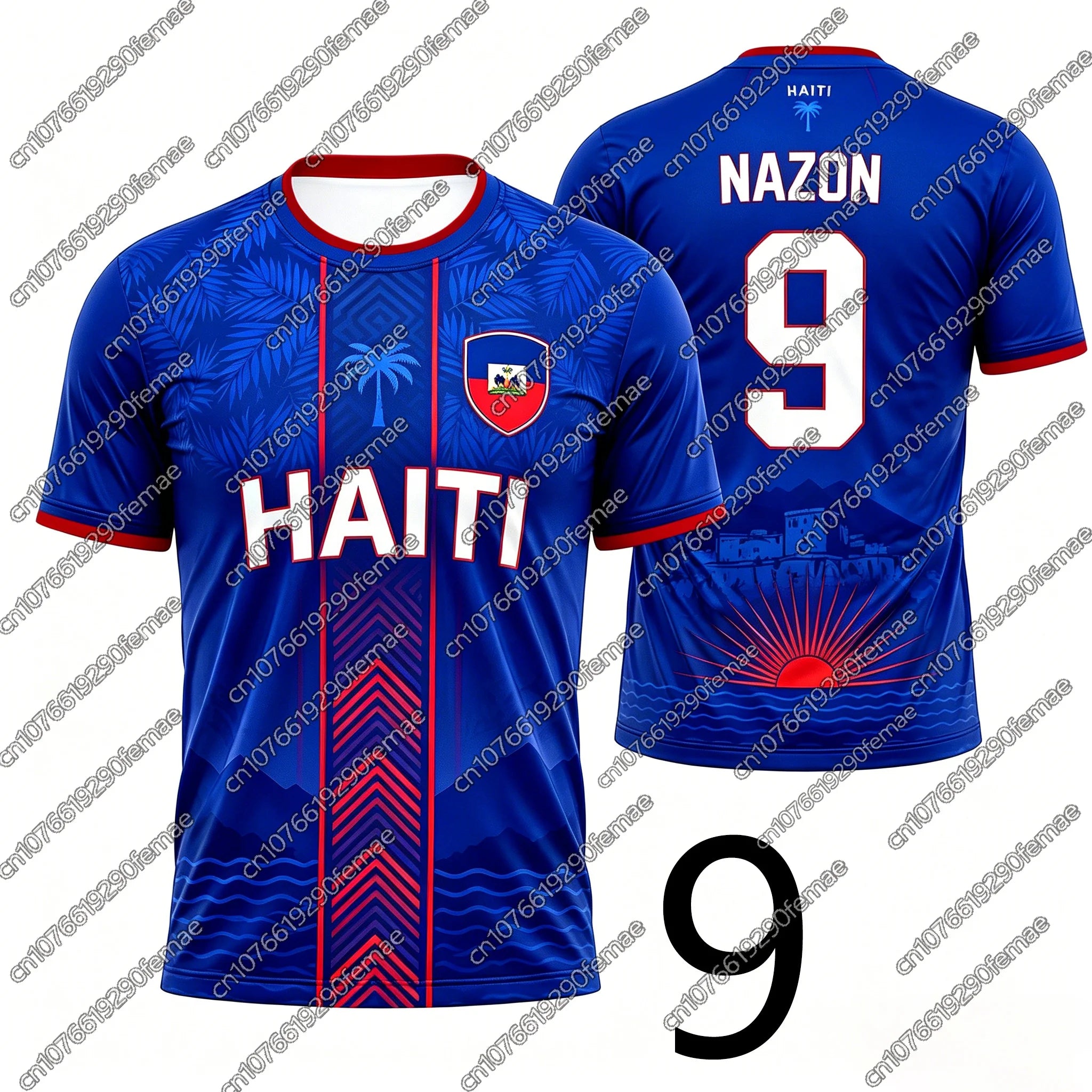 2026 Haiti Fans Sports T-Shirt Football Jersey Design Men Women Kids Hiking Top Daily Running Quick Dry Shirt Number Print