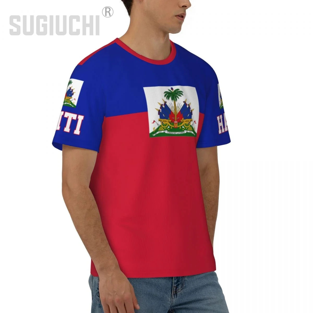 Unisex Nation T-shirt Haiti Flag Haitian T-shirts For Men Women Soccer Football Fans Gifts Custom clothes tee