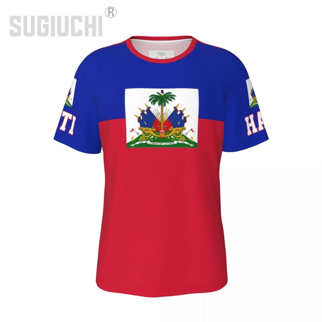 Unisex Nation T-shirt Haiti Flag Haitian T-shirts For Men Women Soccer Football Fans Gifts Custom clothes tee
